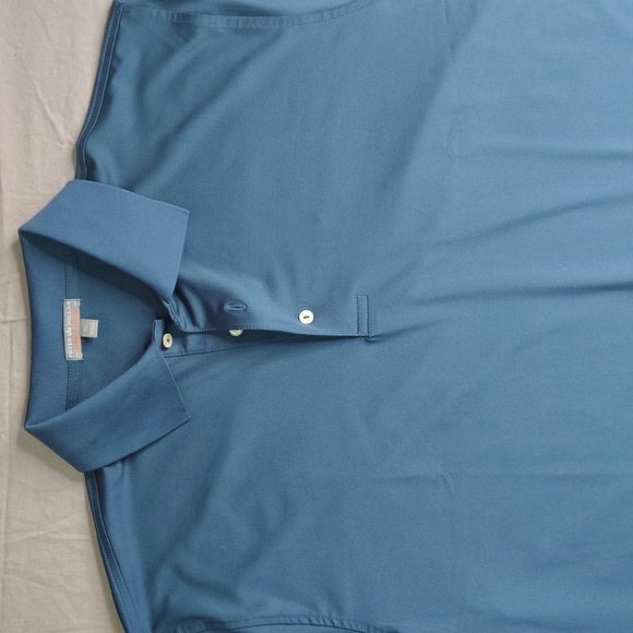 Peter Millar Shirt Mens XL Blue  Summer Comfort Stretch Yellowstone Club Golf - Picture 10 of 10